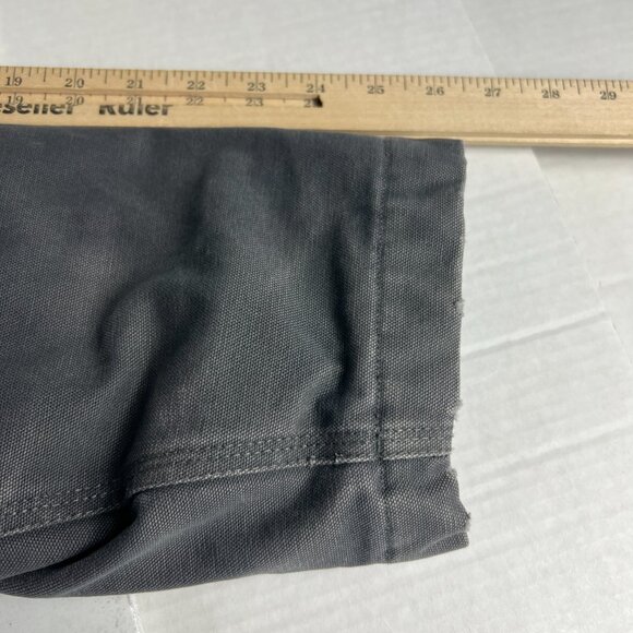 Walls Canvas Chore Jacket Extra Large Grey Faded Sherpa Lined Full Zip Work Wear - Picture 8 of 13